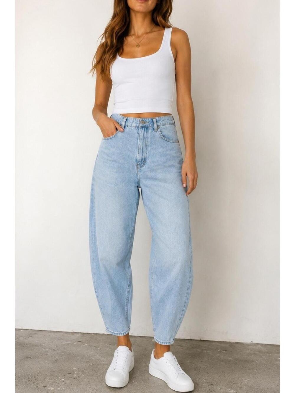 Rolla’s Genie Jean Stella Blues Light Wash Balloon Tapered Jeans Womens 29